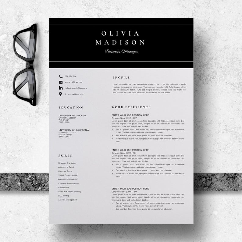 Resume Olivia Madison