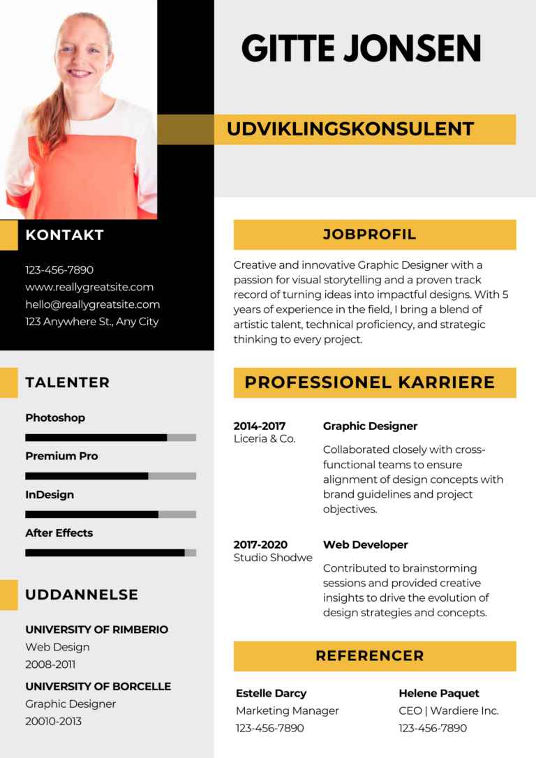 Black Yellow Modern Web Developer Resume