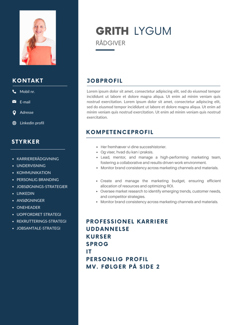 Blue Simple Professional CV Resume